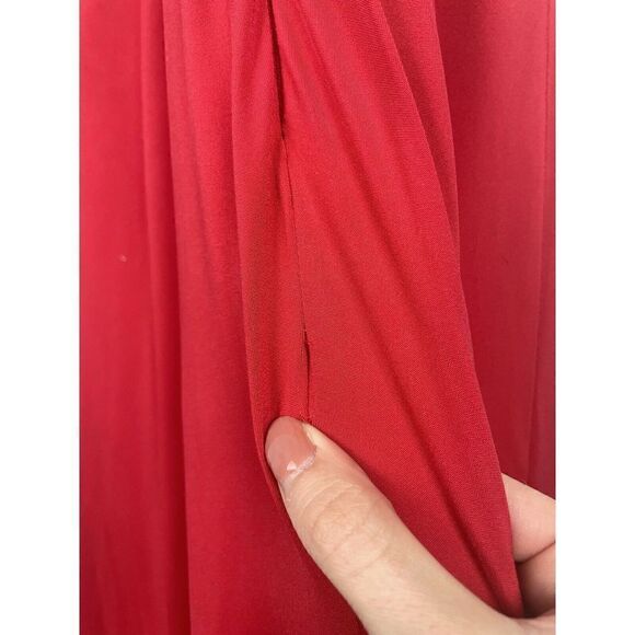 Sherri Hill  Red Beaded Halter Back Corset Style Prom Formal Dress Size 4 - Picture 10 of 10